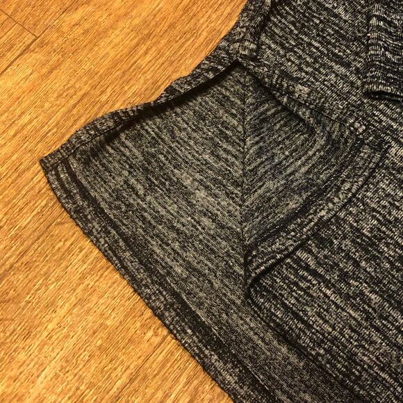 GAP Black Gray Melange Marled Striped Turtleneck Pullover Sweater Size Small - Picture 6 of 12
